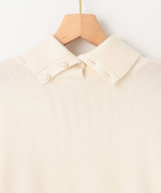 組曲 L 【2WAY・WEB限定】ウールカシミヤミックス ハイネックニット アイボリー系