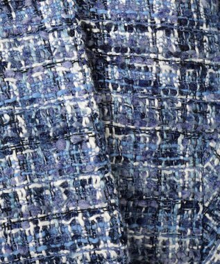 組曲 【KUMIKYOKU NAVY】マカロンツイード ジャケット ネイビー系