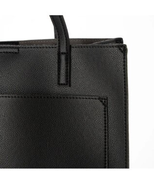 UNBILLION cachecache WEB限定シンセティックレザーフロントポケットトート ブラック