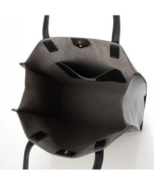 UNBILLION cachecache WEB限定シンセティックレザーフロントポケットトート ブラック