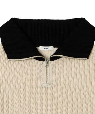 WEGO ハーフジップニットプルオーバー ホワイトその他