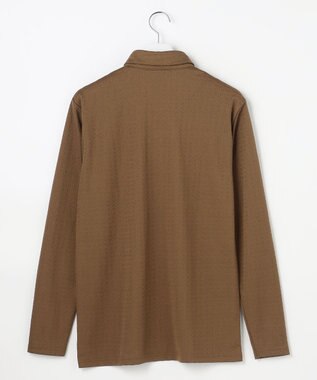 23区GOLF 【MEN】モノグラムジャガード長袖ポロシャツ カーキ系