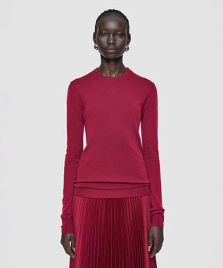 【洗える】キャッシュエアー　ラウンドネックニット