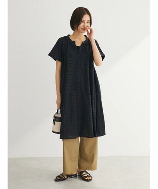 Green Parks Ｉ　パッチワーク刺繍チュニック Black