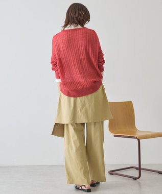 AMERICAN HOLIC モヘアタッチルーズ編みプルオーバー Red