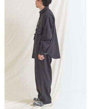 CRAFT STANDARD BOUTIQUE ポリエステルツイルポケッタブルシャツ Charcoal Gray