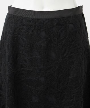 23区 【GOLD LABEL】チュールヘアリーエンブロイダリー スカート ブラック系