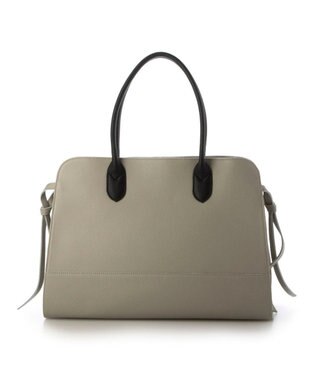 UNBILLION ペルケ perche / 牛革スクエアトート ライトグレー