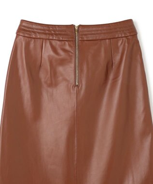 BEIGE， 【Precious 9月号掲載】CLYDE / ステッチベルトラムレザースカート Brown