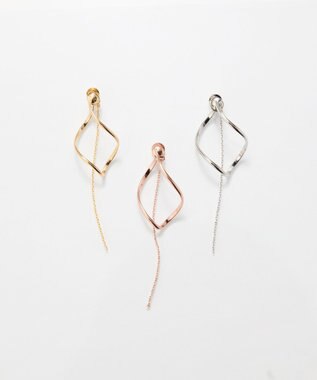 Phoebe 2wayグレースツイストラインイヤリング　ゴールド ゴールド