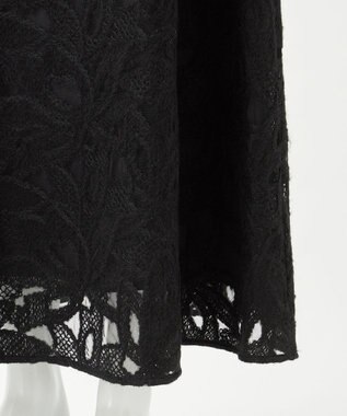 23区 【GOLD LABEL】チュールヘアリーエンブロイダリー スカート ブラック系