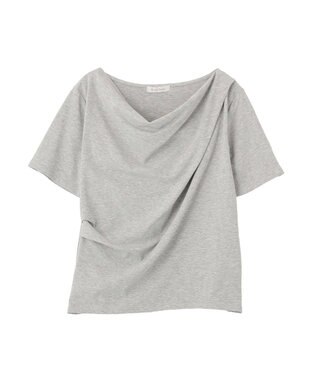 Green Parks ５分袖ドレーププルオーバー Gray Mixture