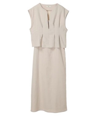 earth music&ecology ＳＥＴ２点ヘリンボーンベスト＋キャミドレ