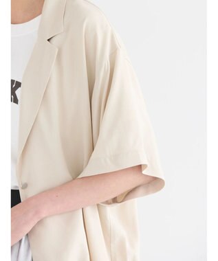 AMERICAN HOLIC ドロスト開襟ニュアンスジャケット Light Beige