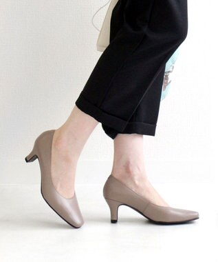 Pointer 日本製 本革低反発スクエアトゥパンプス