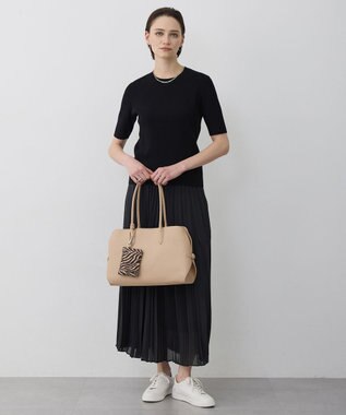 ICB 【先行予約・A4サイズ収納可】ラウンドボストントート ベージュ