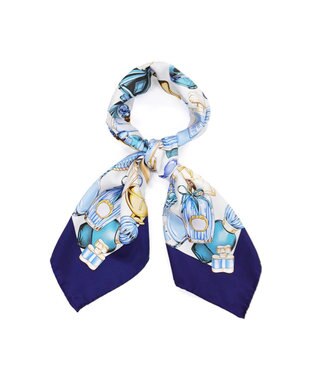 Marca ＜春の新色！＞【Marcaオリジナル】パフュームボトル  大判 シルクツイル スカーフ ネイビー