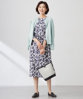 J.PRESS LADIES S 【洗える】BASIC HT COTTON クルーネック カーディガン ミント系