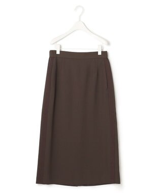 ICB 【WEB限定カラーあり・洗える】 FluidBackSatin スカート ダークブラウン系