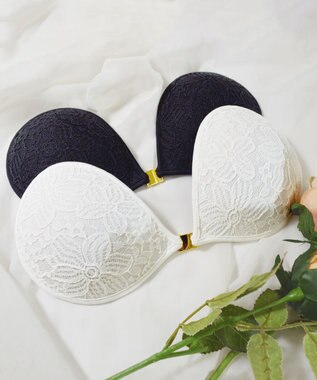 BRADELIS New York 【NuBra / ボリュームアップ】パテッドヌーブラ ロゼ シャルム 蒸れにくい バックレス コレクション デザインヌーブラ 正規品 ホワイト