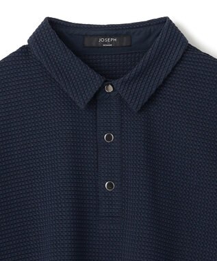 JOSEPH HOMME 新型【オリジナル素材/シワになりにくい】ライトタックジャージー　ポロシャツ ネイビー系