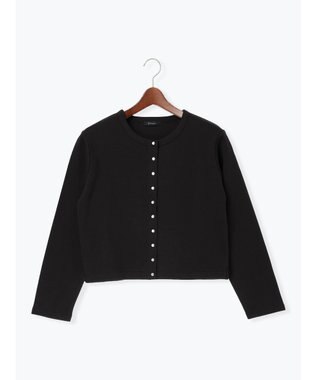 Te chichi カットソークルーネックカーディガン ブラック