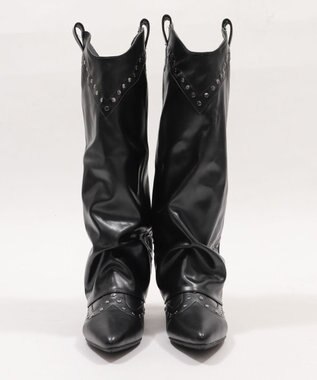 WEGO ウエスタンカバーロングブーツ ブラック