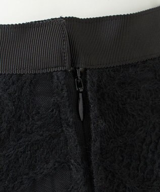 23区 【GOLD LABEL】チュールヘアリーエンブロイダリー スカート ブラック系