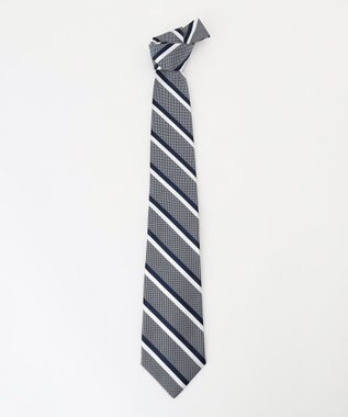 J.PRESS MEN 【FRESHERS COLLECTION】ダブルストライプネクタイ グレー系1