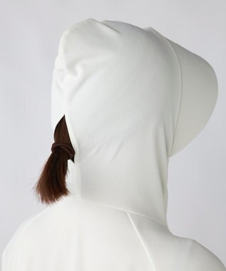 OP／FILA 【ocean pacific】フェイスガード付き バックフリル ラッシュガードパーカー オフホワイト