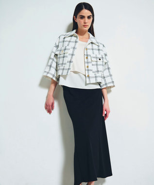 GRACE CONTINENTAL トリアセニットマーメイドスカート ブラック