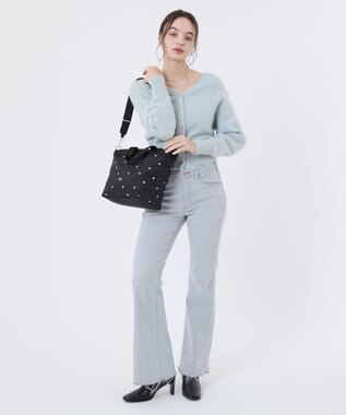 LeSportsac BUCKET TOTE/レッド/ホワイトハートEMB レッド/ホワイトハートEMB