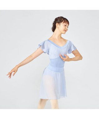 Chacott フレアスリーブレオタード ヒヤシンス