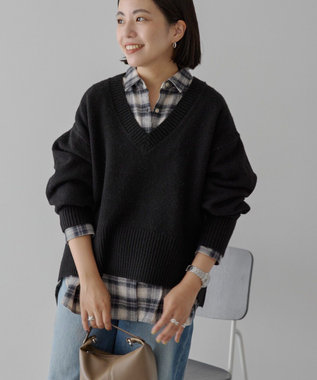 AMERICAN HOLIC ワイドリブVネックプルオーバー