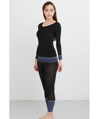 WACOAL あったかインナー よく伸びる生地 袖丈調節可能(7分袖~9分袖) 保温性(身生地) 9分袖 長袖 【360°ラクストレッチ】 レディース CLD371 /ワコール ダークブラウン