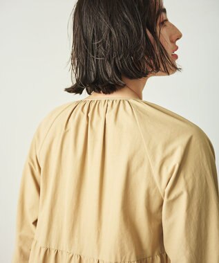 #Newans 【撥水加工/洗濯機可能】〈全身をさりげなくカバー〉リラクシーティアードワンピース ベージュ