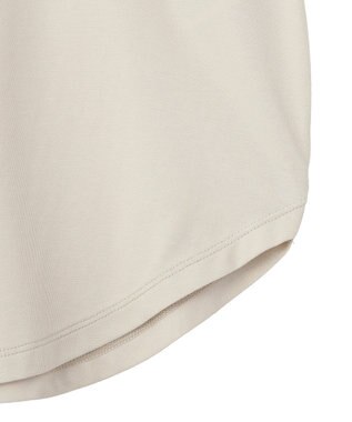 Green Parks 裾ラウンド機能ロゴTシャツ Light Beige