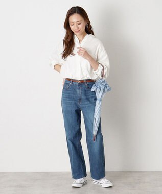 MOONBAT 【遮光/晴雨兼用日傘】POLO RALPH LAUREN(ポロ ラルフローレン) エンブフリル 長傘 遮熱 UV スカイブルー