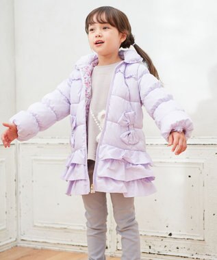 ANY KIDS 【洗濯機OK】中綿プリンセスコート ラベンダー