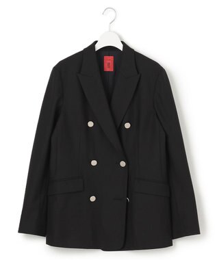 23区 【23区 | 5525gallery】ウールストレッチ ダブル前 ジャケット ブラック系