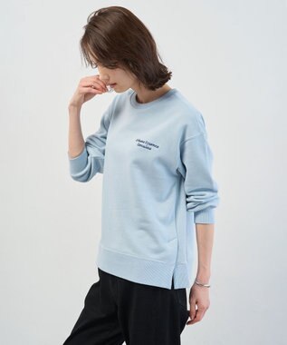 J.PRESS LADIES S 【WEB限定】ロゴ裏毛 スウェット サックス系