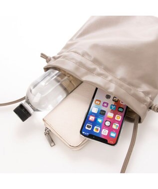 UNBILLION cachecache ギンガムチェックトート付き巾着ショルダー オーク