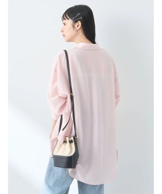 earth music&ecology ウ゛ィンテージボタンフロントポケットシャツ Light Pink