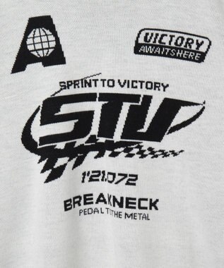 WEGO スポーツグラフィックジャガードニット ホワイト