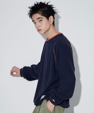 WEGO DISCUSフリースラグランPO ネイビー