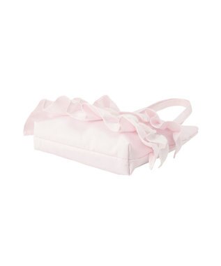 Maison de FLEUR サテンフロントフリルスクエアトートバッグ Light Pink