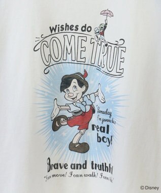 Green Parks ピノキオ／ラグランプリントＴシャツ Sax