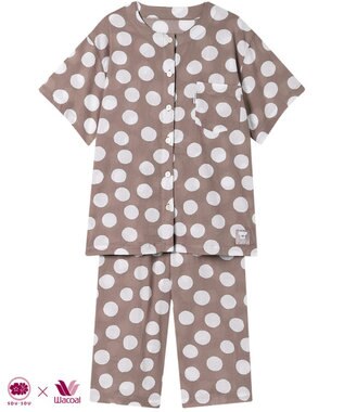 ワコール／睡眠科学 パジャマ 【SOU・SOU（R）】 綿100%(本体) 高島ちぢみ（R） 5分袖 半袖 7分丈 レディース YDT123 睡眠科学／ワコール