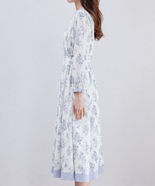 Tiaclasse L 【洗える】トワルドジュイ配色ワンピース アイボリー