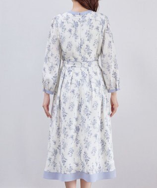 Tiaclasse L 【洗える】トワルドジュイ配色ワンピース アイボリー